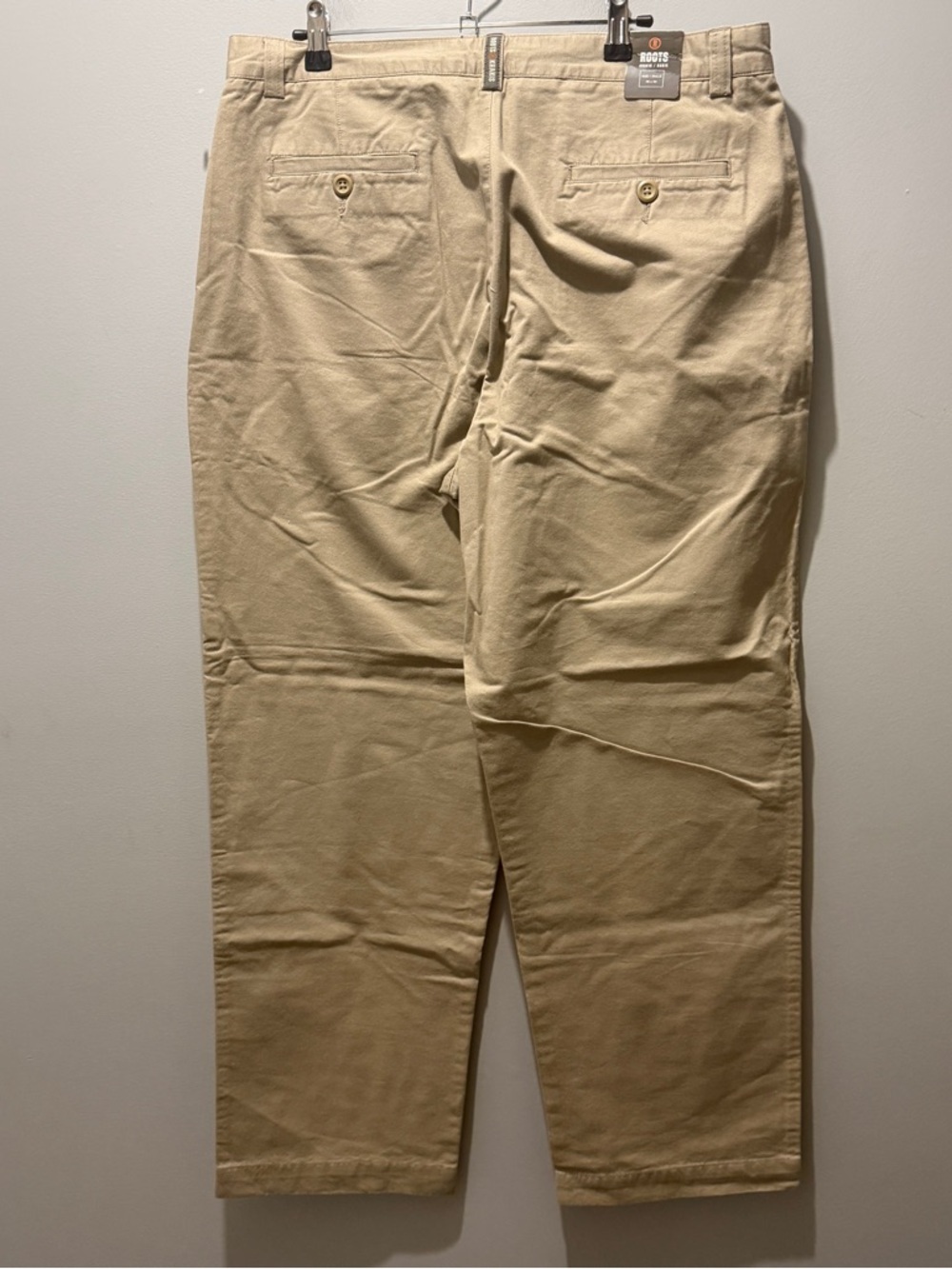NWT Roots Men's Relaxed 5 Pocket Chino Pants - Khaki Tan - Picture 3 of 6